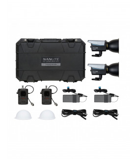 NANLITE KIT 2 X FOCO NANLITE FC-120B BI-COLOR + BATTERY GRIP