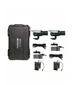 NANLITE KIT 2 X FOCO NANLITE FC-60B BI-COLOR + BATTERY GRIP