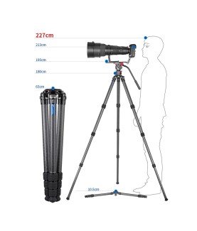 Leofoto LM-404C | Trípode Carbono Profesional Summit